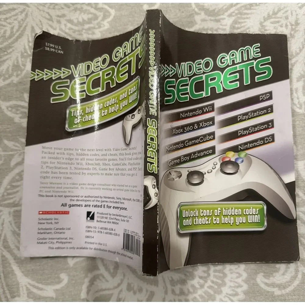 Video Game Secrets by Terry Munson (2008, Paperback) Unlock Tons of HIdden Codes